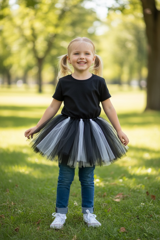 Little Girl’s Black and White Tutu